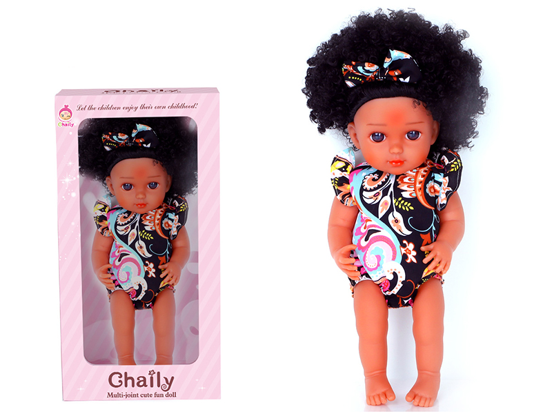 38cm Soft Glue High Simulation Baby Doll(Machine Hair Transplant)With Diaper, Birth Card