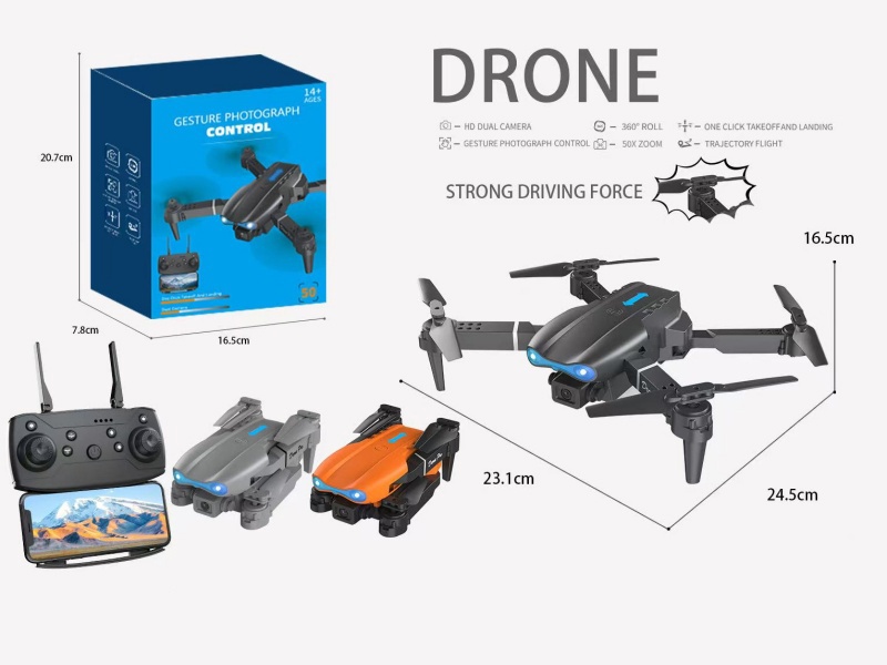 2.4G Remote Control Fold Drone With Dual Cameras(480P)