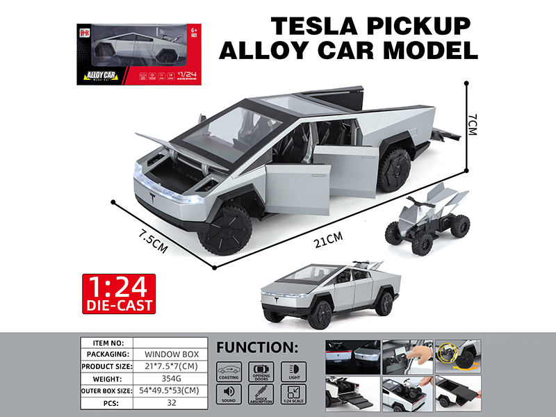 1:24 Tesla Pickup Alloy Car Model