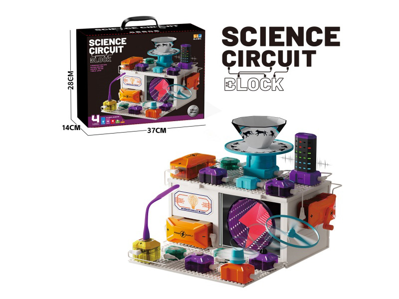 Circuit Building Blocks: Decibel Detector + Rotating Imaging Animation Machine + Bamboo Dragonfly Small Fan + Small Desk Lamp