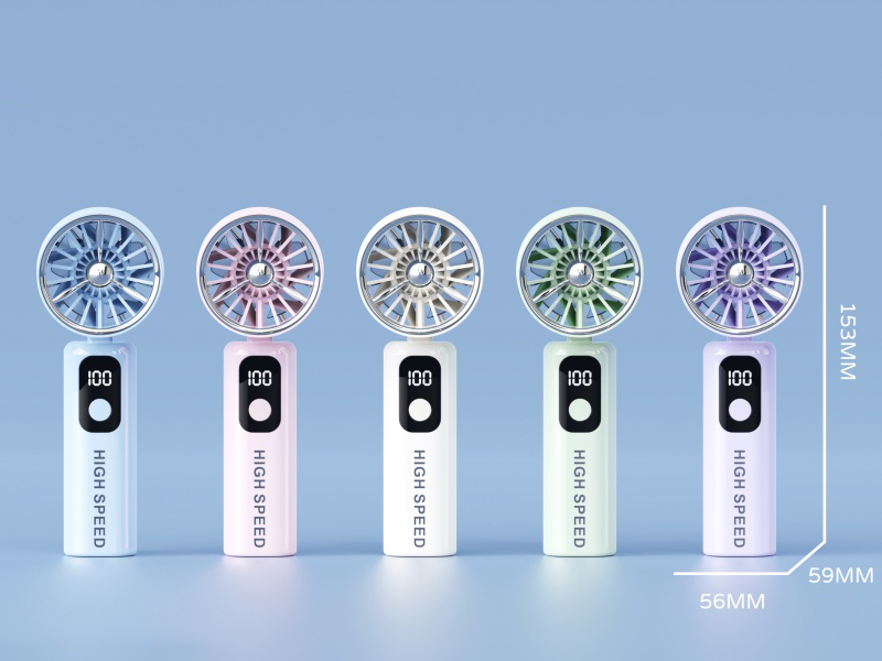 Handheld Fan With Digital Display