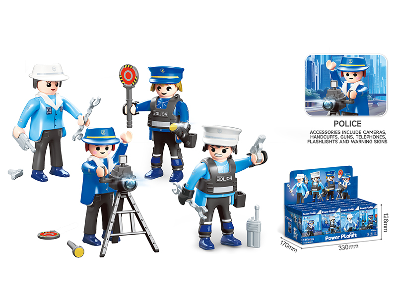 DIY Assembly Police Dolls 16pcs