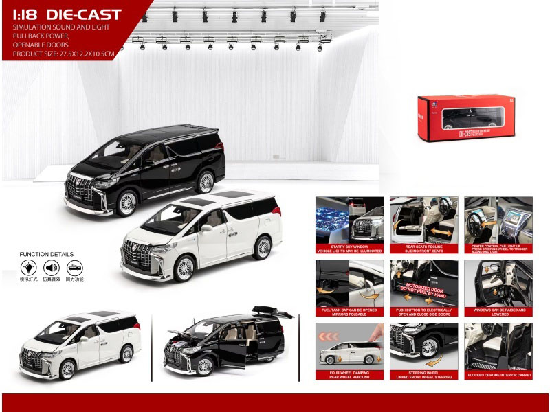 1:18 Genuine Authorized Electric Door Alphard