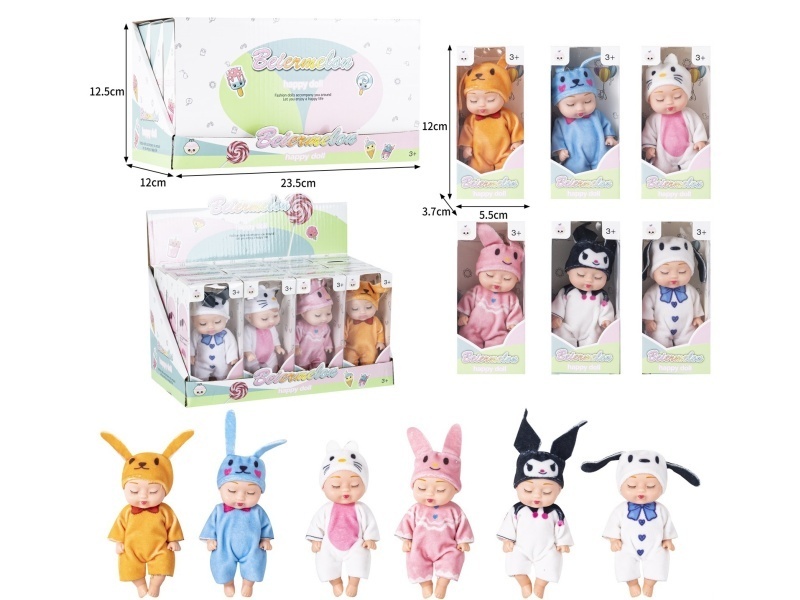 4-Inch Solid Sleeping Dolls (12-Piece Set)