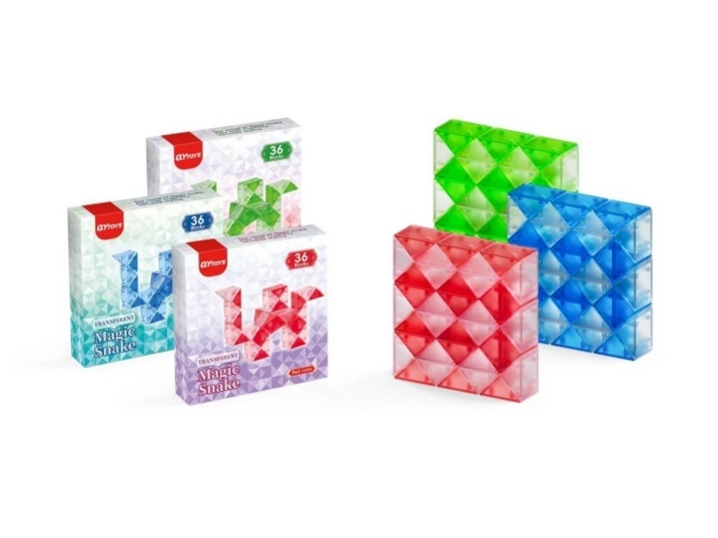 A 36-piece transparent glass magic ruler