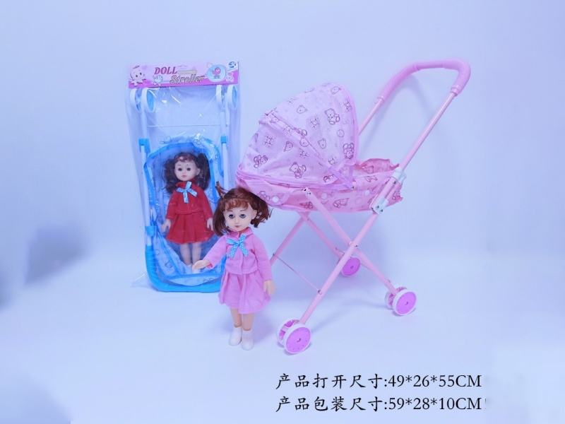 Iron Handcart + Girl Doll