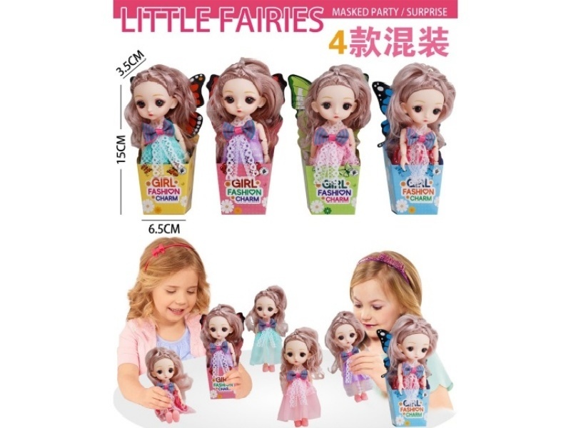 6-Inch 12-Joint 3D Eyeball Doll (4 Mixed Sets)