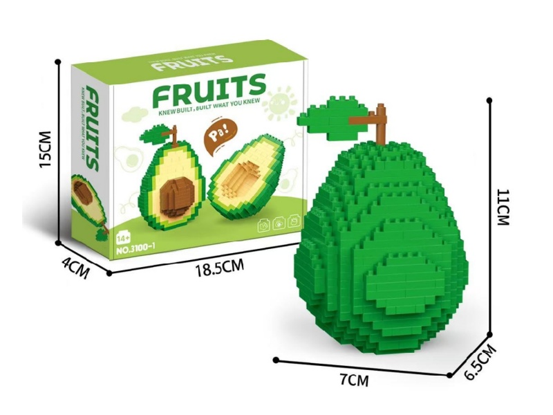 Building Blocks: 735 Pcs Of Large Avocados