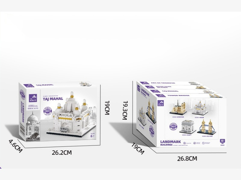 Foreign Architecture (4 Mixed Sets) Compatible With Small Lego Bricks