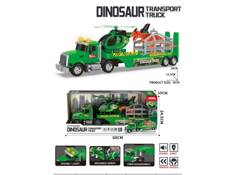 Sound And Light Inertial Dinosaur Transport Vehicle
