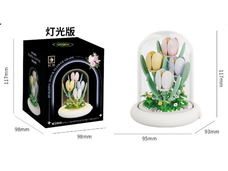 Building Blocks: 175Pcs Of Tulip + Outer Light Base