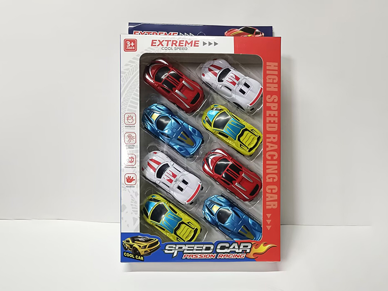 8pcs Slide Cars