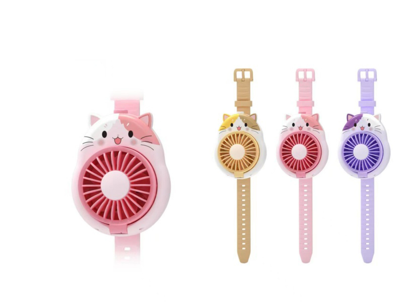 Usb Charging Tricolor Cat Watch Fan