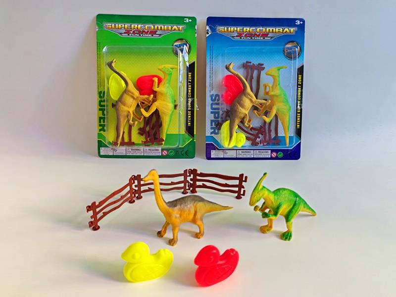 Two Ancient Dinosaurs, Two Ducks, Three Pieces Of Fence