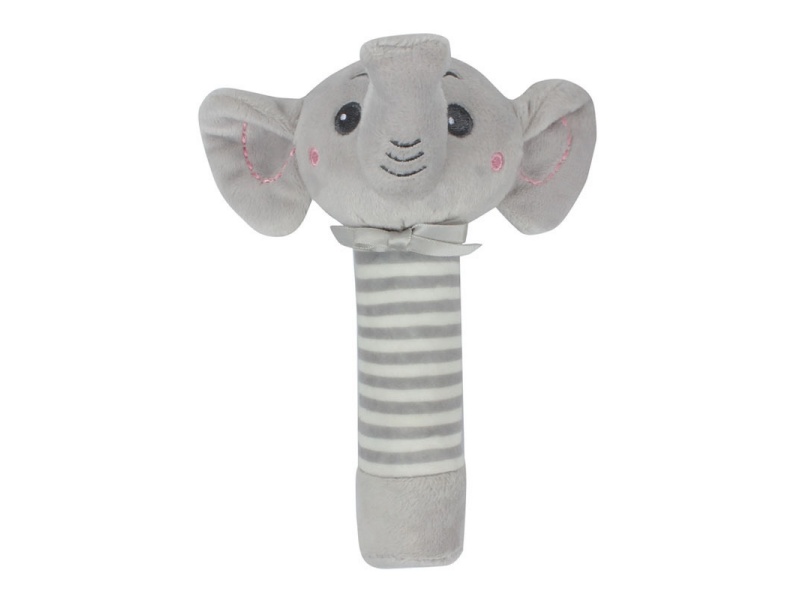Bb Called The Grey Elephant Baby Soothing Plush Rattle Stick