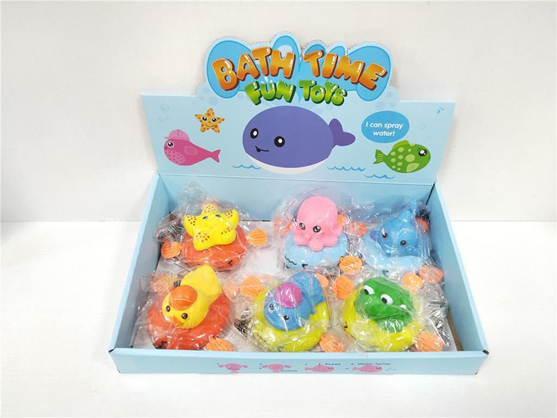 Pull Line Vinyl Sea Animals Toys 6pcs