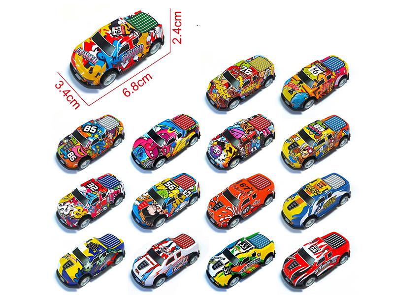 Pull Back Iron Graffiti Pickup Trucks(3PCS)