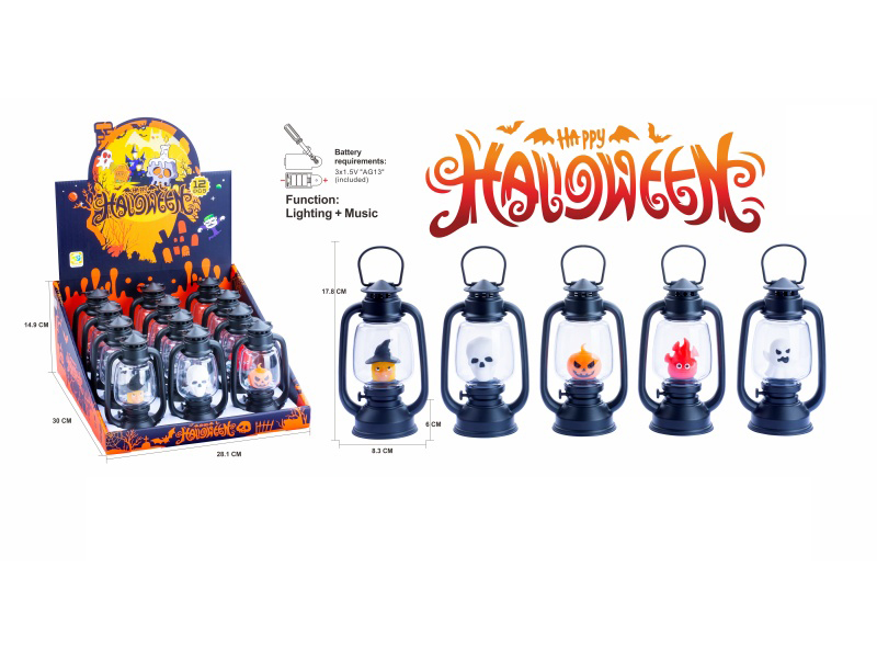 Halloween Portable Night Light(With Music)12pcs