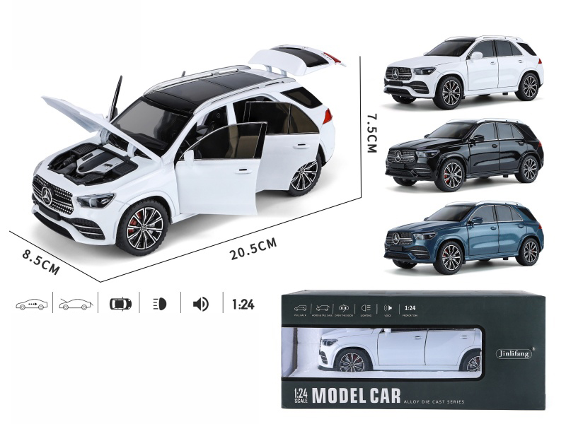 1:24 Benz GLE Pull Back Alloy Six-Door Car Model With Sound And Light