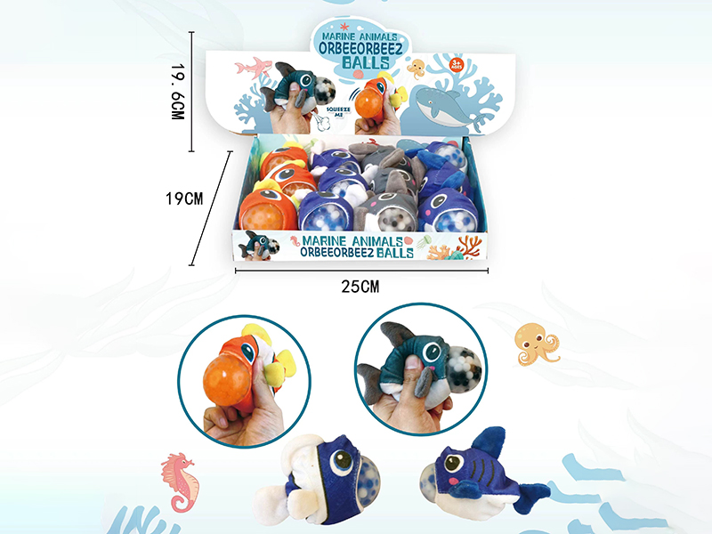 Plush Marine Animals Orbeeorbeez Balls 12pcs