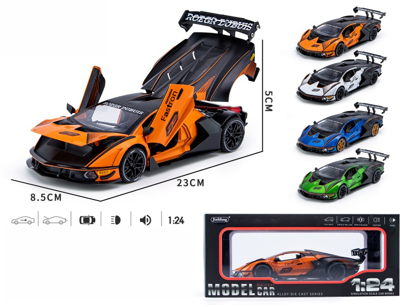 1:24 Lamborghini SCV12 Pull Back Alloy 4-Door Car Model With Sound And Light