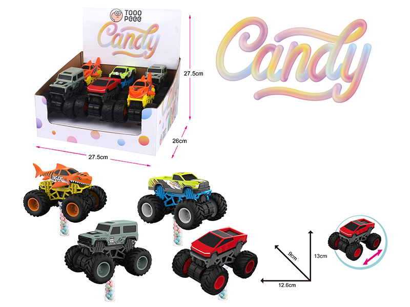 Friction Monster Truck Candy Toys 6pcs