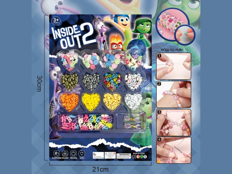 Mind Agents Diy Beaded Jewelry With 14 Heart Grids And Multiple Colors, Featuring 2 Strings