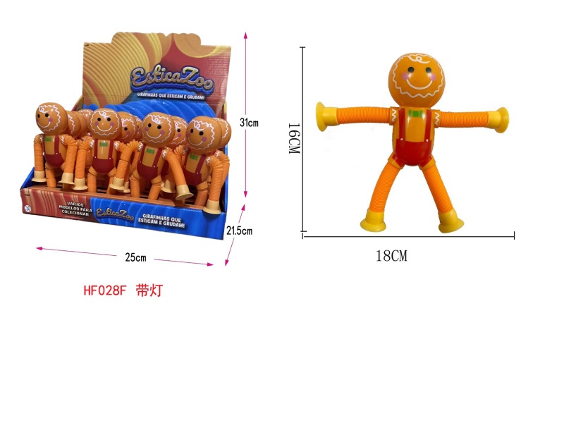 Retractable Gingerbread Man (With Light) (24Pcs)
