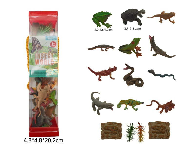 A Set Of 12 Reptiles