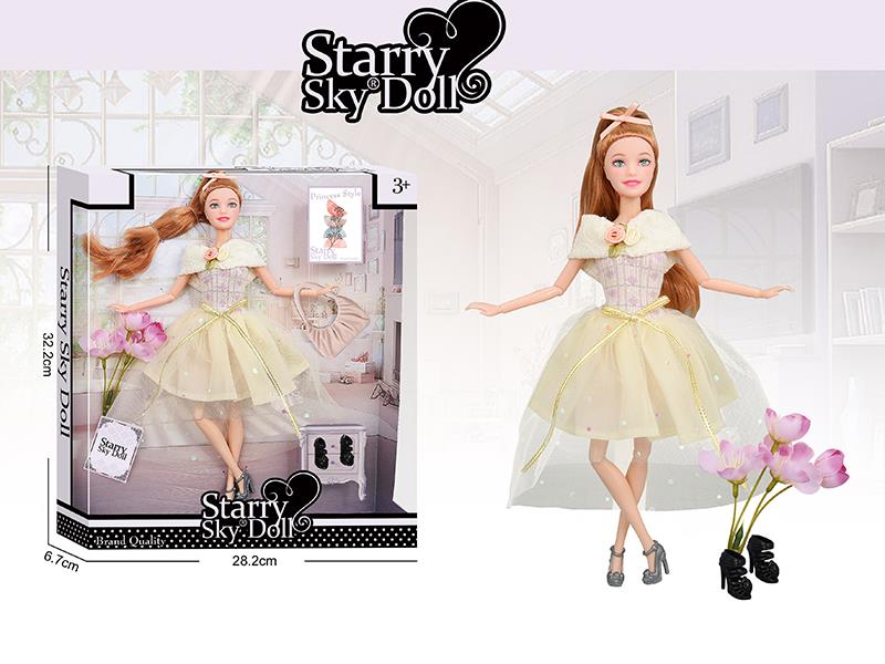 Chanel's Style Series 11.5 Inch Fashion Doll With Simulated Bouquet, Bowknot, Shoes