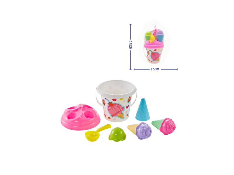 A 9-Piece Ice Cream Bucket Set