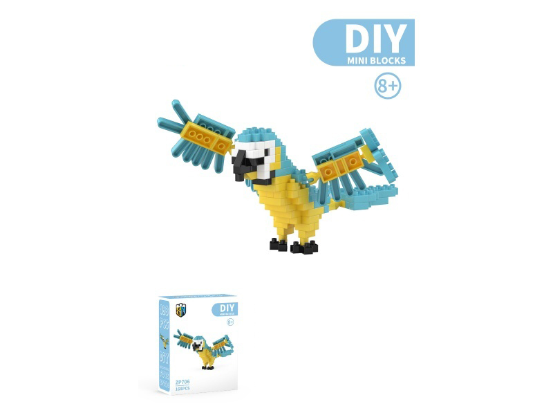 Macaw Bird Building Blocks 168 PCS