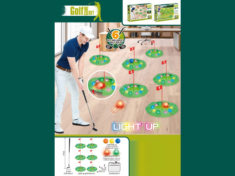6 Golf Game Discs - With Lights