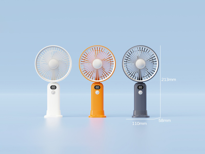 Handheld Fan With Digital Display