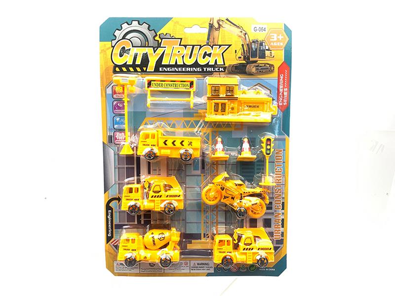 Pull Back Engineering Trucks City Build Series
