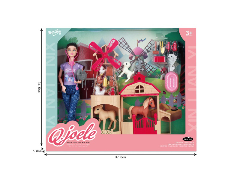 Joel 11.5-Inch Joint Doll Ranch Set