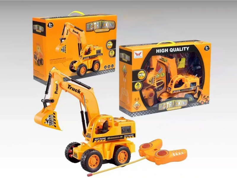 1:16 Remote Control Four-Drive 5-Channel Excavator With 7-Color Lights