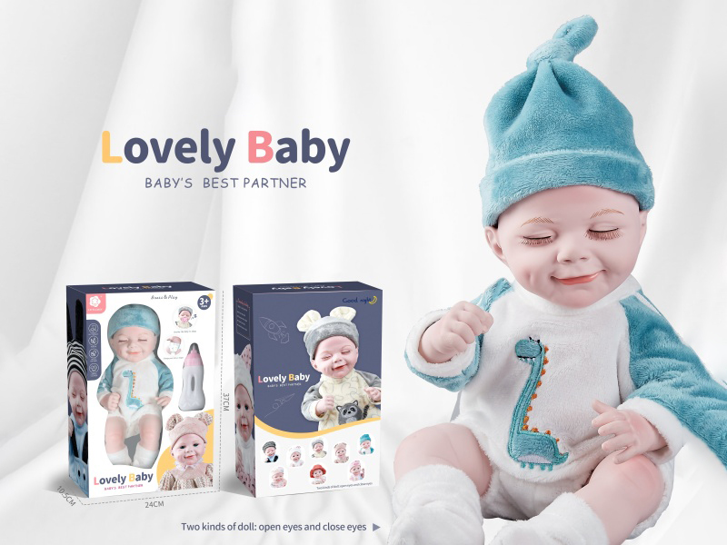 Bionic Newborn Doll - Kate In Two Forms With Open Eyes And Closed Eyes Mixed Together