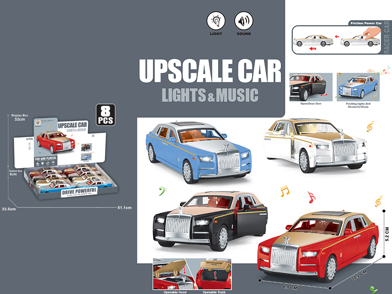 Friction Limousine With Sound And Lights 8PCS/Box