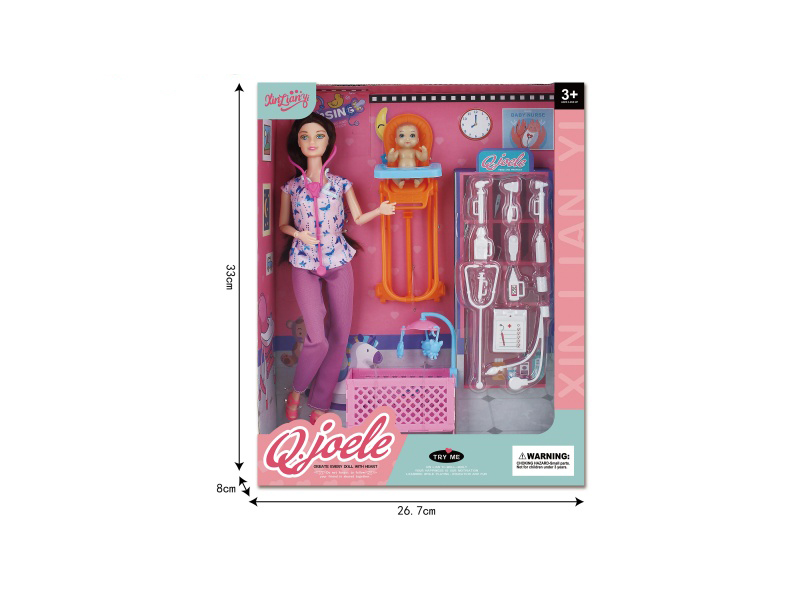 Joller 11.5-Inch Joint Doll Caregiver Set