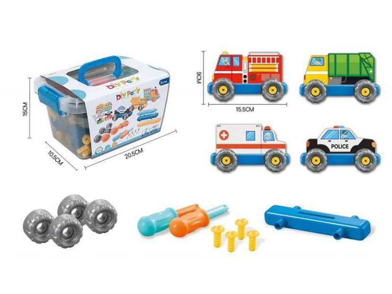 Yizhi Disassembly And Assembly Vehicle (1 Box Of 4 Pieces)