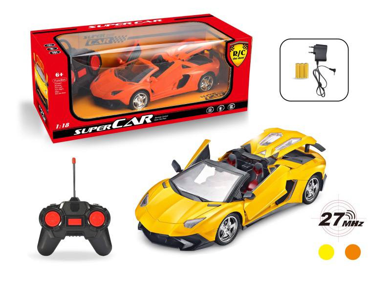 1:18 Lamborghini Convertible Remote Control With Three Doors Open (Equipped With Horn Remote Control, Charger, Rechargeable Battery)