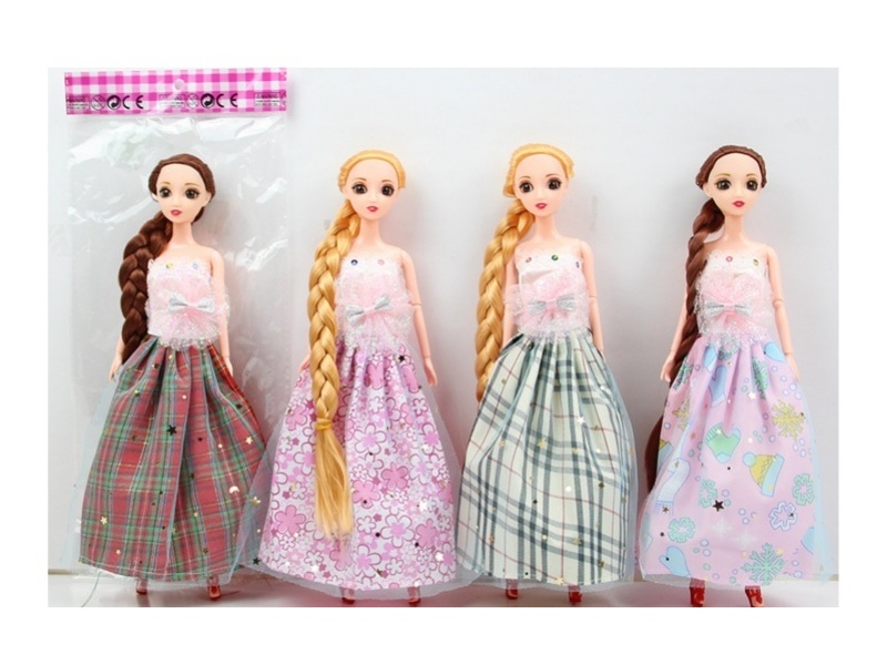 A Variety Of 12-Inch, 30-Centimeter, 9-Joint Solid Body With Empty Legs, 3D Eye Long Braid Dolls Are Mixed In