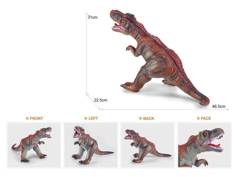 18-Inch Painted Thick-Fleshed, Cotton-Rich And Soft Rubber Allosaurus