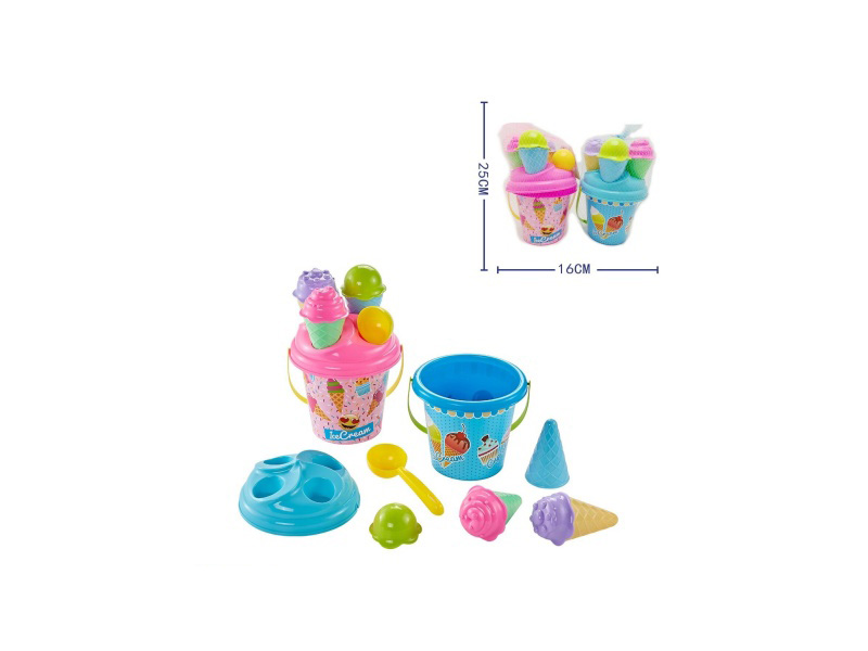 A 9-Piece Ice Cream Bucket Set