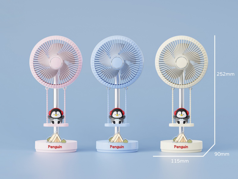 Swinging Penguins Desktop Fan