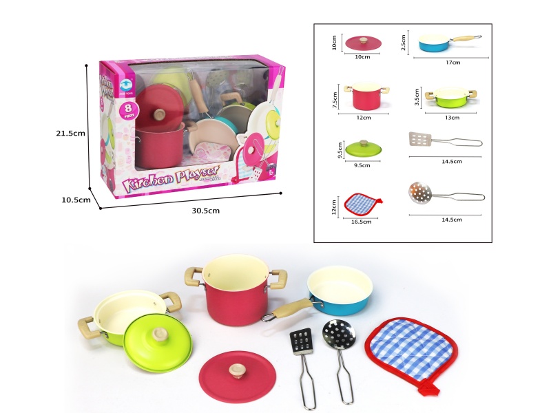 Stainless Steel Tableware Play Set 8PCS