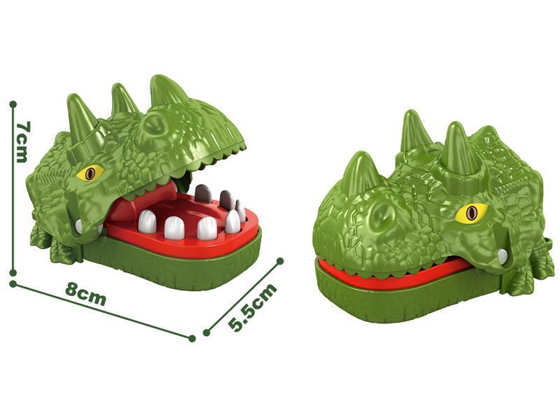 Green Mini Triceratops Bite Toy