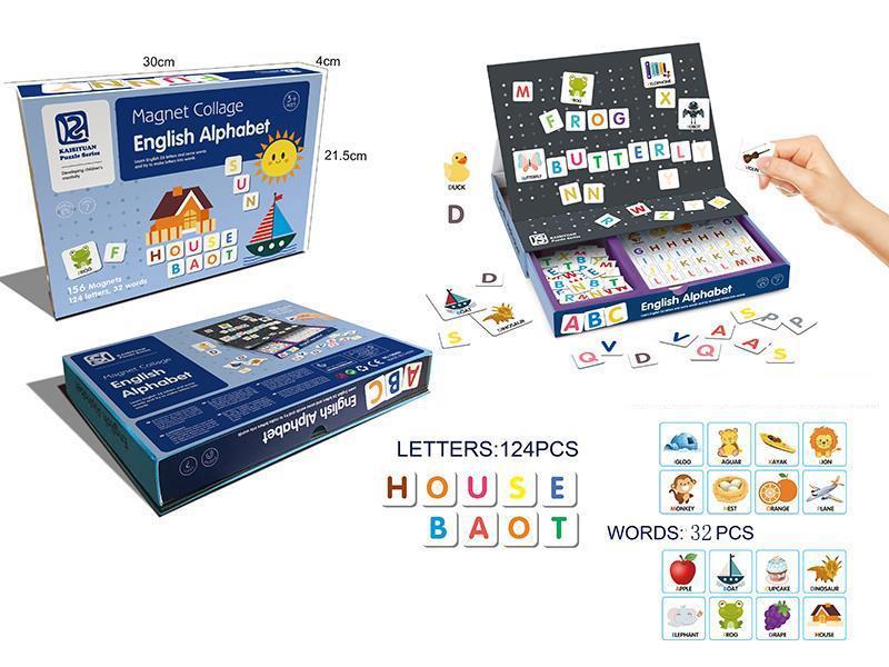 English Alphabet  Magnet Collage