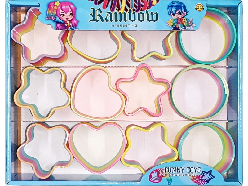 Rainbow Ring Taiwan Color Odd Shape (Multiple Mixed) (12Pcs)